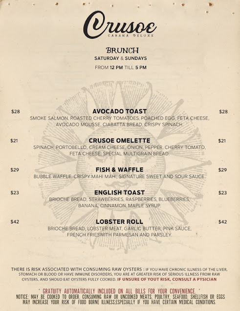 Menu Crusoe Cabana Deluxe Wynwood - 6
