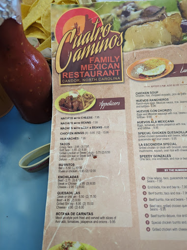 Menu Cuatro Caminos Mexican Restaurant - 0