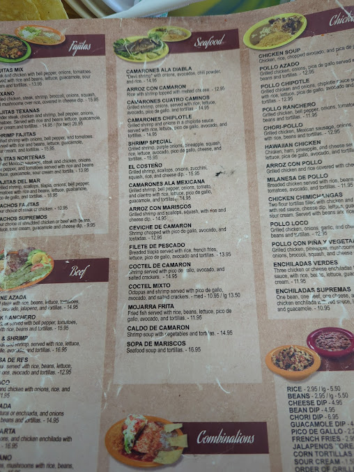 Menu Cuatro Caminos Mexican Restaurant - 2