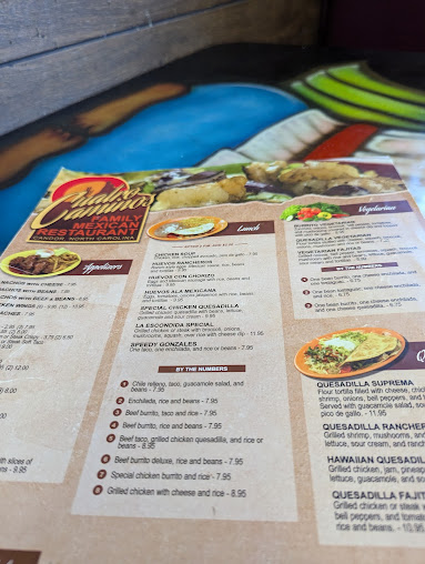 Menu Cuatro Caminos Mexican Restaurant - 3