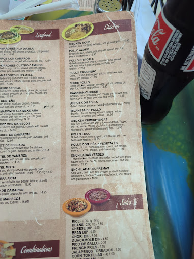Menu Cuatro Caminos Mexican Restaurant - 7