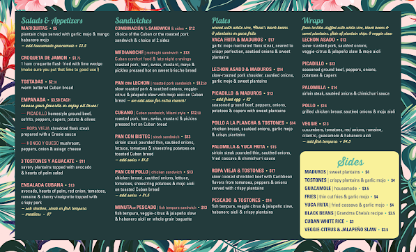 Menu Cuba Cuba Highlands Ranch - 0