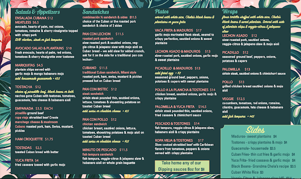 Menu Cuba Cuba Highlands Ranch - 1