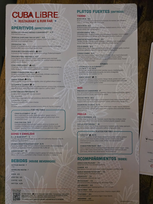 Menu Cuba Libre Restaurant & Rum Bar - 0