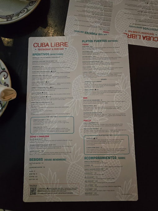 Menu Cuba Libre Restaurant & Rum Bar - 1