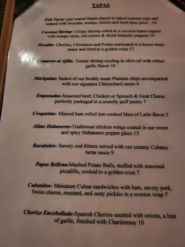 Menu Cubanu Restaurant & Lounge - 1