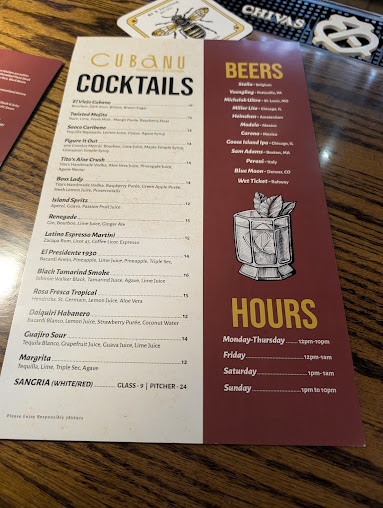 Menu Cubanu Restaurant & Lounge - 2