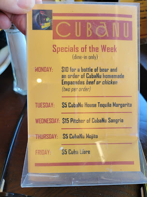 Menu Cubanu Restaurant & Lounge - 9