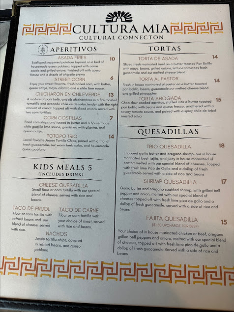 Menu Cultura Mia Mexican Cuisine - 0