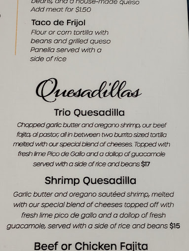 Menu Cultura Mia Mexican Cuisine - 1