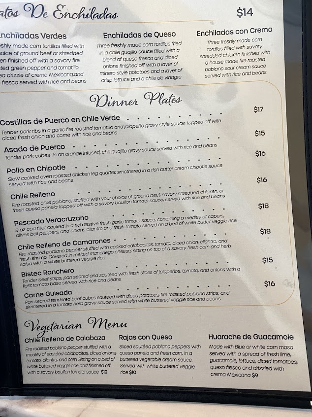 Menu Cultura Mia Mexican Cuisine - 4
