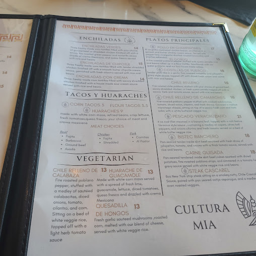 Menu Cultura Mia Mexican Cuisine - 6