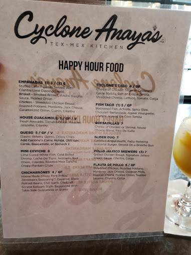 Menu Cyclone Anaya’s - 1