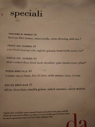 Menu Da Mario Restaurant - 1