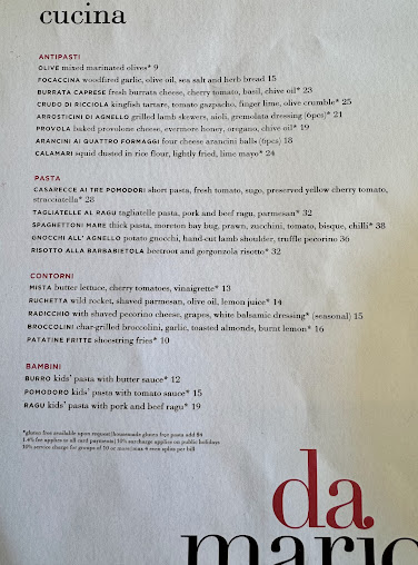Menu Da Mario Restaurant - 4