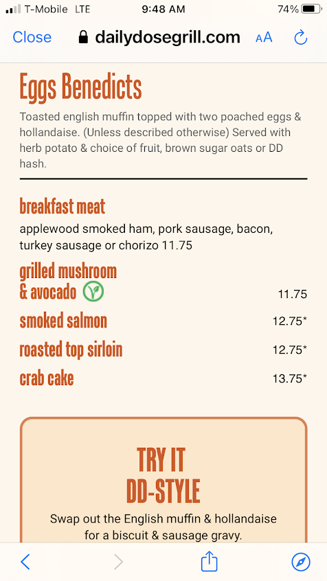 Menu Daily Dose Rio Salado - 1