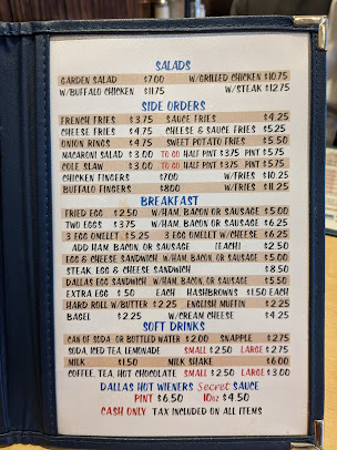 Menu Dallas Hot Weiners - 1