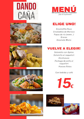 Menu Dando Caña. Cervecería - 2