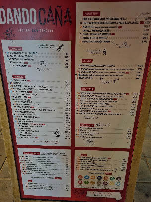 Menu Dando Caña. Cervecería - 8