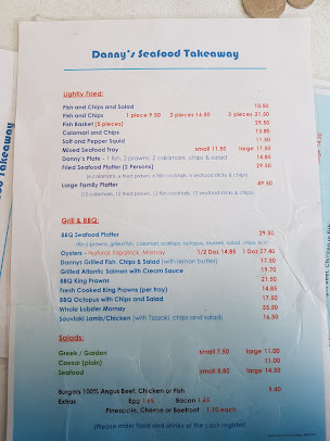 Menu Danny's Seafood La Perouse - 7