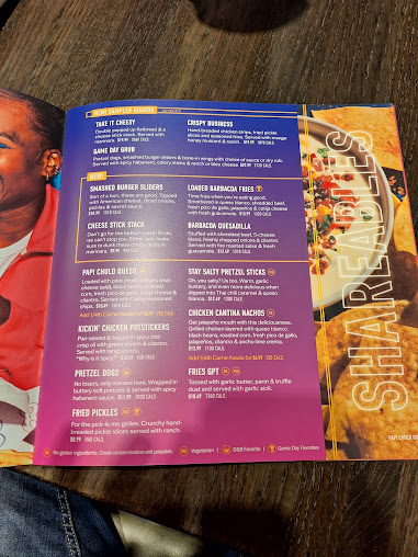 Menu Dave Busters El Paso - 4
