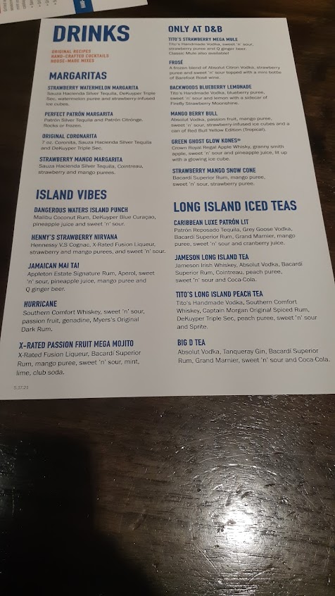 Menu Dave Busters El Paso - 7