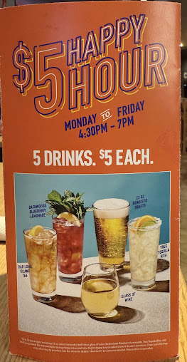 Menu Dave Busters New York City Times Square - 1