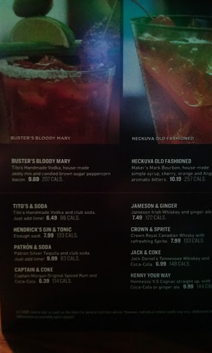 Menu Dave Busters Salt Lake City - 8