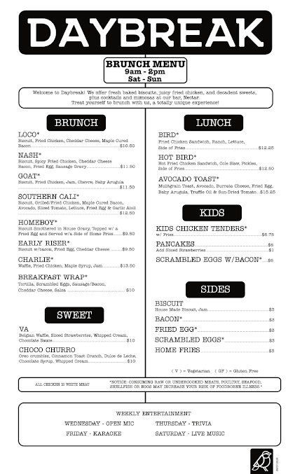Menu Daybreak Kitchen And Biscuit Company - 8