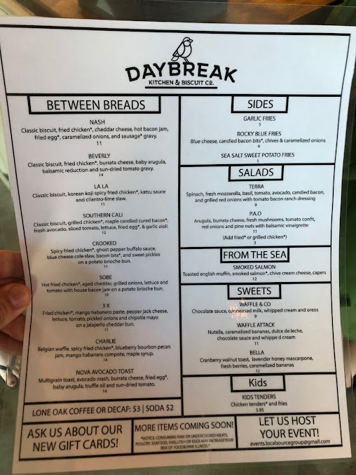 Menu Daybreak Kitchen And Biscuit Company - 9