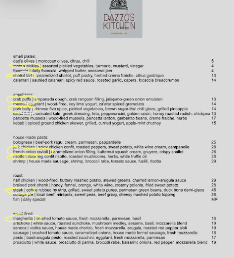 Menu Dazzo's Kitchen - 0