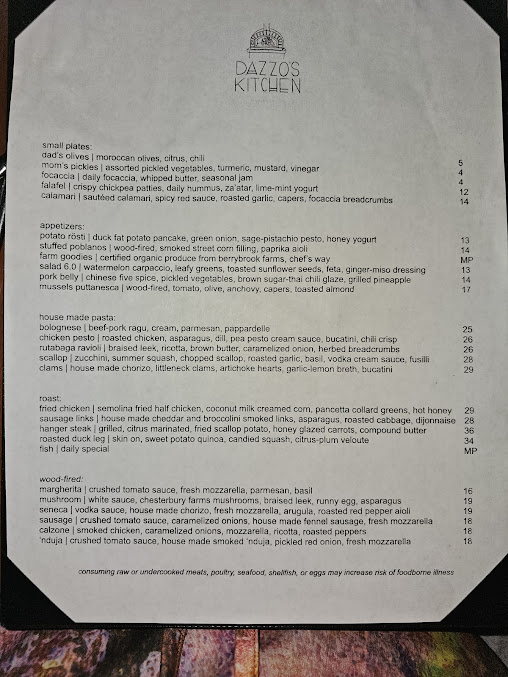 Menu Dazzo's Kitchen - 3