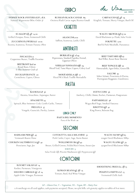 Menu De Vine Food & Wine - 9