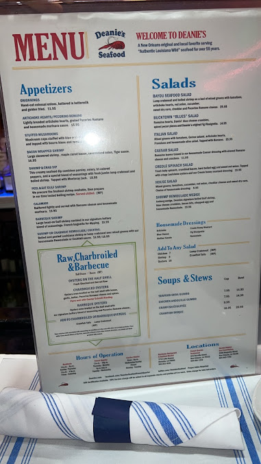 Menu Deanies Seafood Restaurant Seafood Market - 5