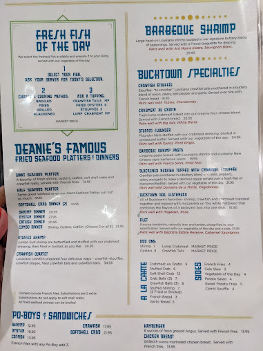 Menu Deanies Seafood Restaurant Seafood Market - 6
