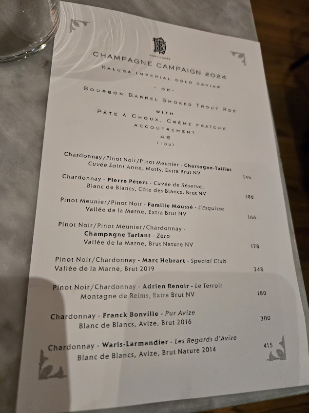Menu Death And Taxes - 5