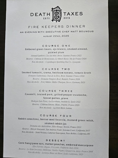 Menu Death And Taxes - 9