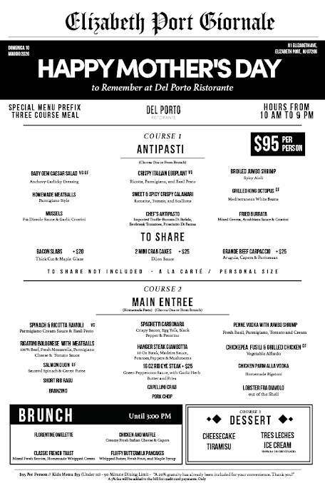 Menu Del Porto Italian Restaurant - 5
