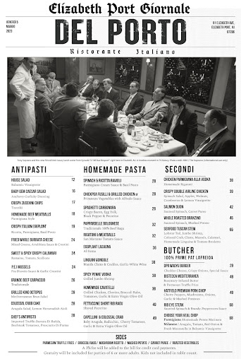 Menu Del Porto Italian Restaurant - 7