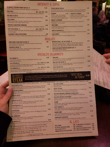 Menu Delmonico’s Italian Steakhouse - 1