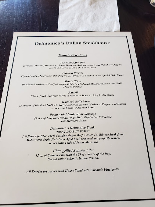 Menu Delmonico’s Italian Steakhouse - 2