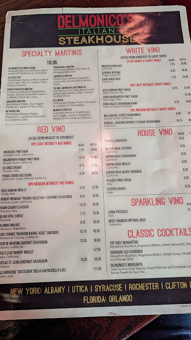 Menu Delmonico’s Italian Steakhouse - 3
