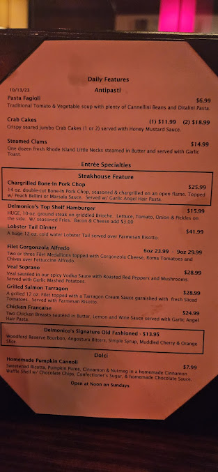 Menu Delmonico’s Italian Steakhouse - 5