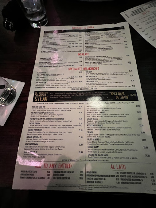 Menu Delmonico’s Italian Steakhouse - 8
