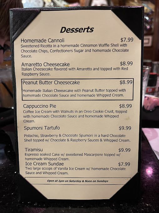Menu Delmonico's Syracuse - 0