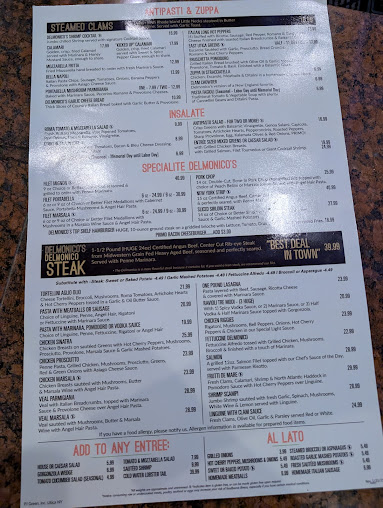 Menu Delmonico's Syracuse - 4