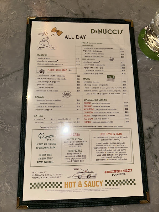 Menu Denucci's Highland Park - 0