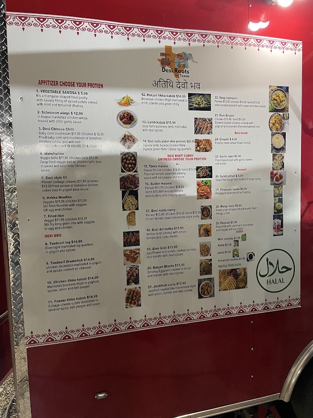 Menu Desi Roots In Texas - 6