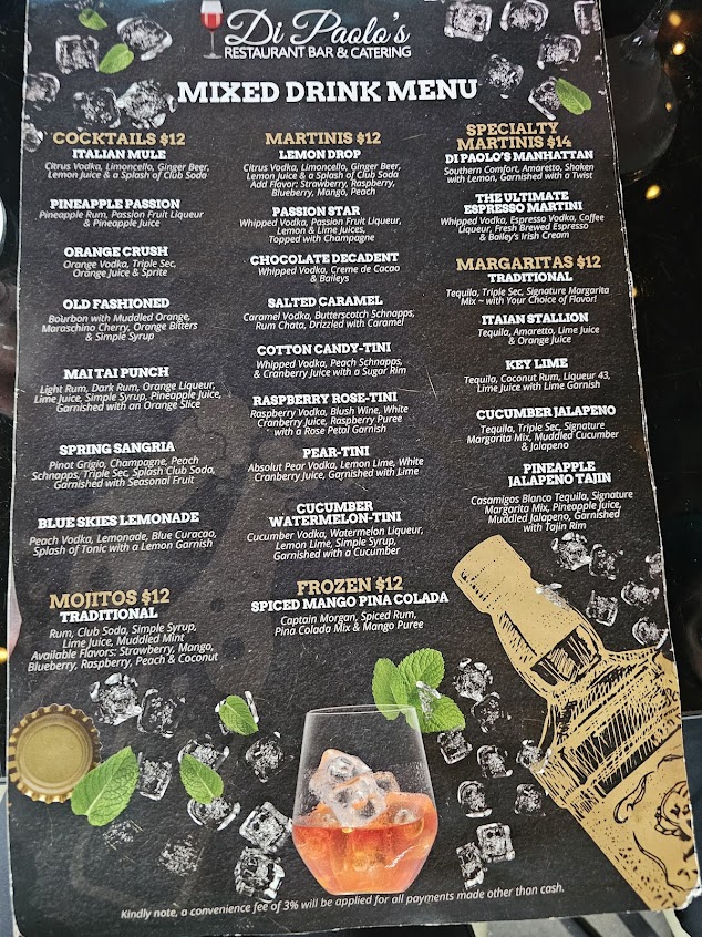 Menu Di Paolos Italian Ristorante - 1