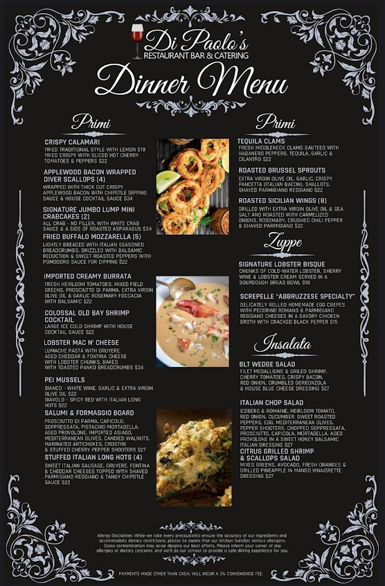 Menu Di Paolos Italian Ristorante - 3